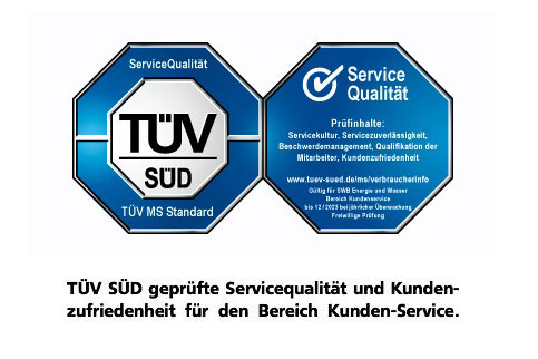 TÜV SÜD Siegel für Servicequalität